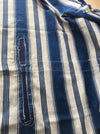 Blue and beige striped ticking. Spain c.1900