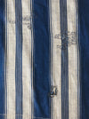 Blue and beige striped ticking. Spain c.1900