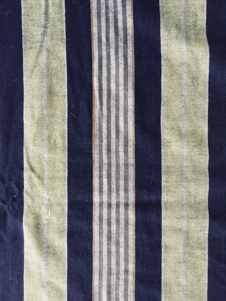 Blue Stripes Antique European Ticking Fabric Recovered Panels REC-RA-AZUL-033 - Ticking Depot