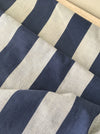 Ticking in blue and gray wide stripes. Spain. Very rare. Early 1900s - 107 cm × 4 meters