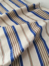 Blue and beige striped ticking. Spain c.1940 - Lot of 5 pieces