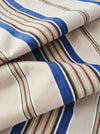 Blue and beige striped ticking. Spain c.1940 - Lot of 5 pieces