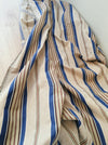 Blue and beige striped ticking. Spain c.1940 - Lot of 5 pieces