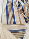 Blue and beige striped ticking. Spain c.1940 - Lot of 5 pieces