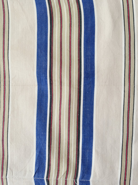 Blue and beige striped ticking. Spain c.1940 - Lot of 5 pieces