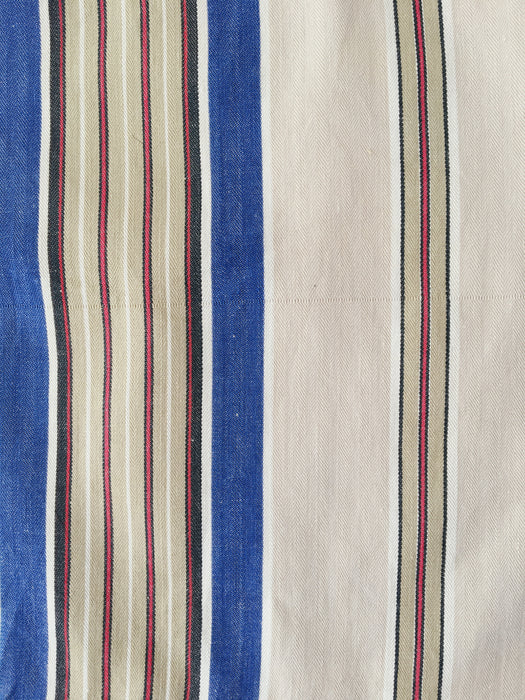 Blue and beige striped ticking. Spain c.1940 - Lot of 5 pieces