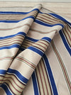 Blue and beige striped ticking. Spain c.1940 - Lot of 5 pieces