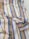 Blue and beige striped ticking. Spain c.1940