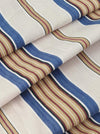Blue and beige striped ticking. Spain c.1940