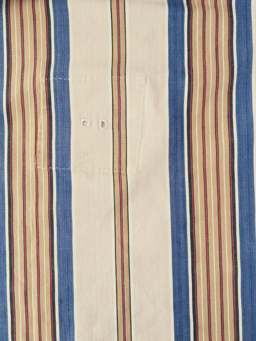 Blue and beige striped ticking. Spain c.1940