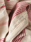 Red and beige striped ticking. Marvelous. Spain c.1900 - 4+ meters