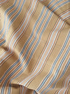 Beige and light blue striped ticking. Spain c.1950 - 142×184 cm
