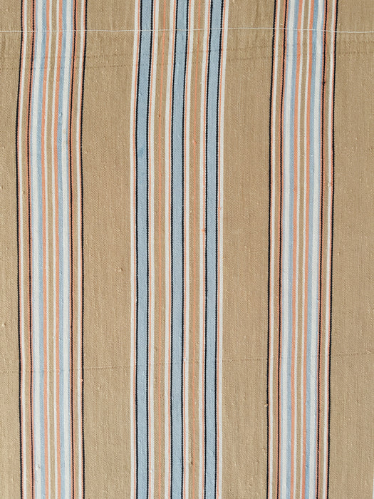 Beige and light blue striped ticking. Spain c.1950 - 142×184 cm