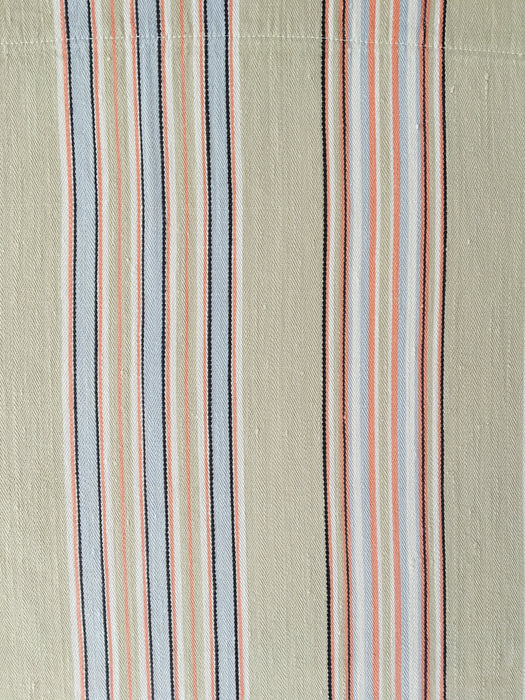 Beige and light blue striped ticking. Spain c.1950 - Lot of 2 pieces
