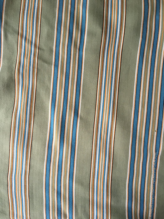 Beige and light blue striped ticking. Spain c.1950 - Lot of 3 pieces
