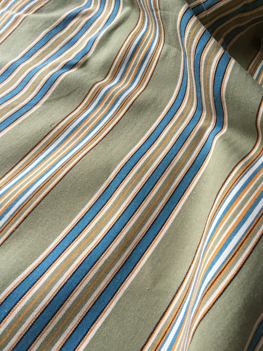 Beige and light blue striped ticking. Spain c.1950 - Lot of 3 pieces