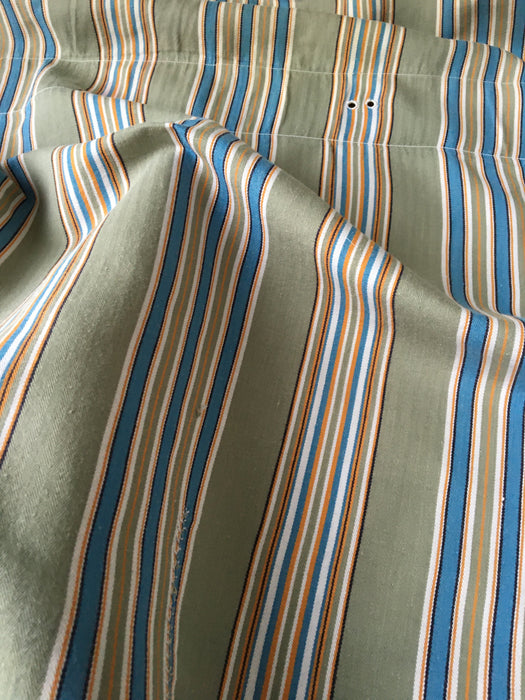 Beige and light blue striped ticking. Spain c.1950 - Lot of 3 pieces