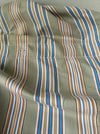 Beige and light blue striped ticking. Spain c.1950 - Lot of 3 pieces