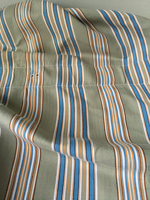 Beige and light blue striped ticking. Spain c.1950 - Lot of 3 pieces