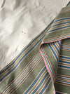 Beige and light blue striped ticking. Spain c.1950 - Lot of 3 pieces
