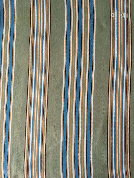 Beige and light blue striped ticking. Spain c.1950 - Lot of 3 pieces