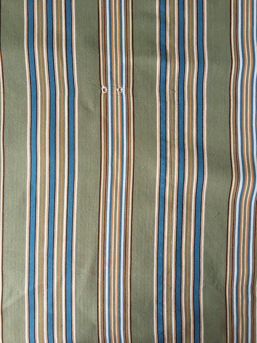 Beige and light blue striped ticking. Spain c.1950 - Lot of 3 pieces