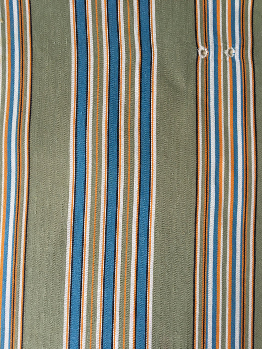 Beige and light blue striped ticking. Spain c.1950 - Lot of 3 pieces