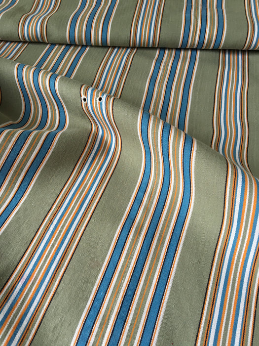 Beige and light blue striped ticking. Spain c.1950 - Lot of 3 pieces