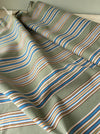 Beige and light blue striped ticking. Spain c.1950 - Lot of 3 pieces
