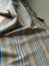 Beige and light blue striped ticking. Spain c.1950 - Lot of 3 pieces