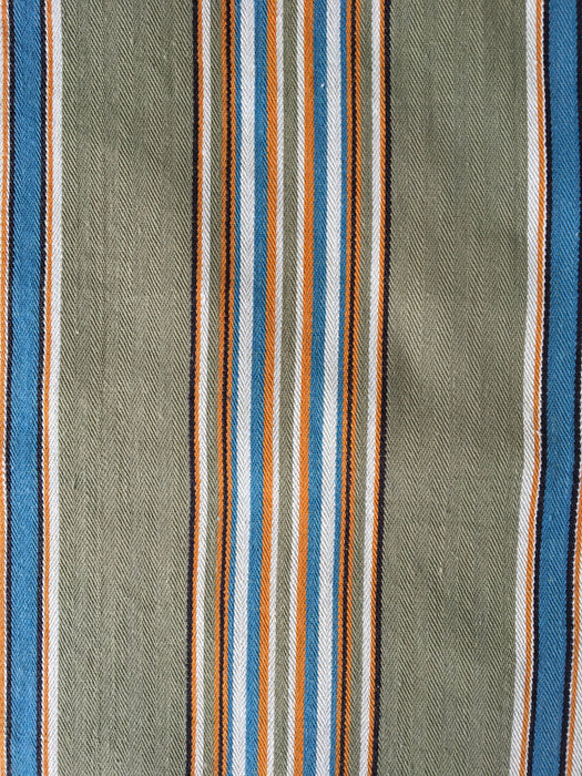 Beige and light blue striped ticking. Spain c.1950 - Lot of 5 pieces