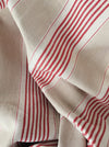 Red and beige striped ticking. Spain c.1900 - Lot of 2 pieces