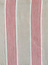 Red and beige striped ticking. Spain c.1900 - Lot of 2 pieces