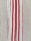 Red and beige striped ticking. Spain c.1900 - Lot of 2 pieces