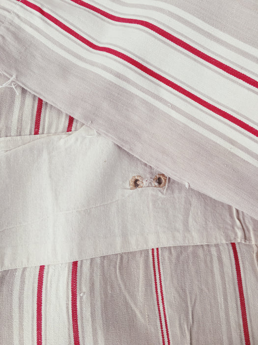 Red and beige striped ticking. Spain c.1900