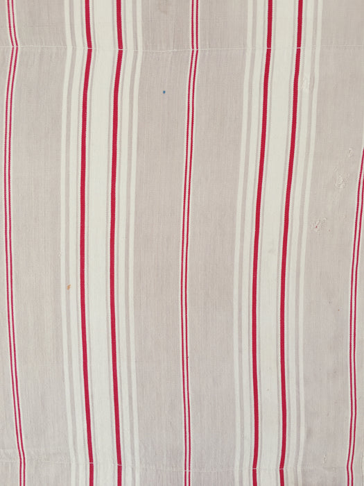 Red and beige striped ticking. Spain c.1900