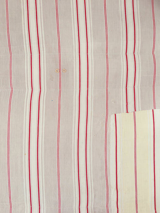 Red and beige striped ticking. Spain c.1900
