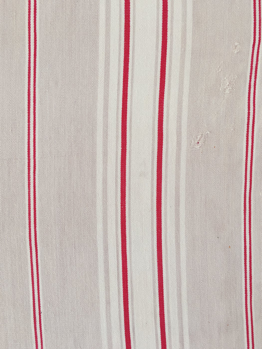 Red and beige striped ticking. Spain c.1900