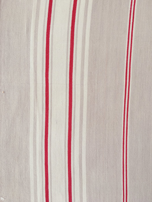 Red and beige striped ticking. Spain c.1900
