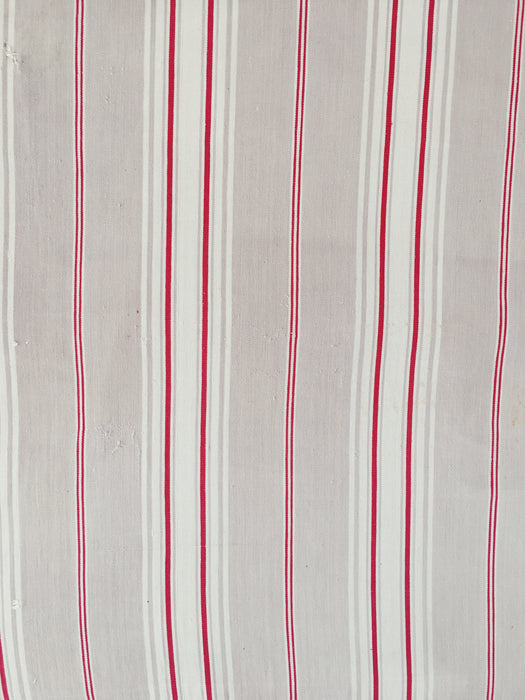 Red and beige striped ticking. Spain c.1900