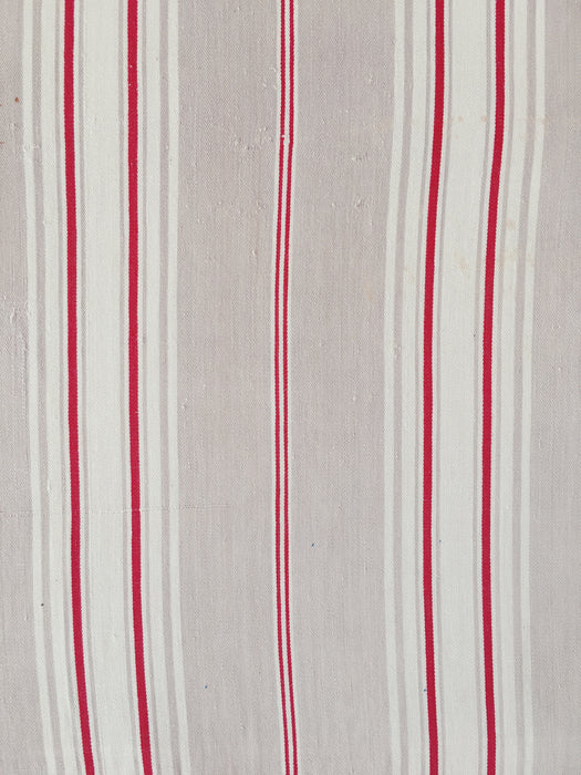 Red and beige striped ticking. Spain c.1900