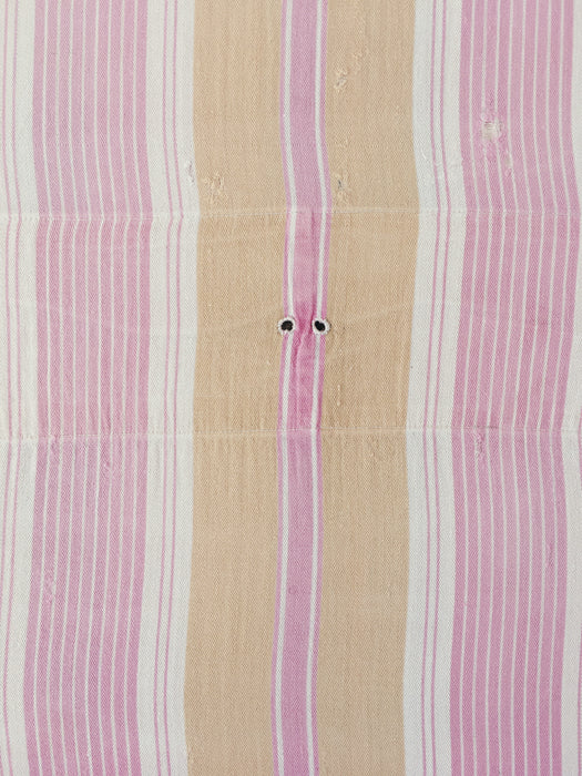  Pink and beige striped ticking. Spain c.1900 - 54×195 cm