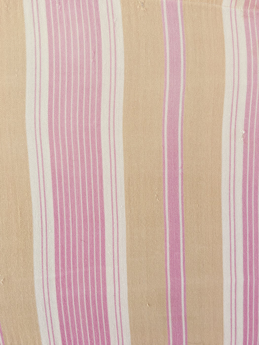  Pink and beige striped ticking. Spain c.1900 - 54×195 cm