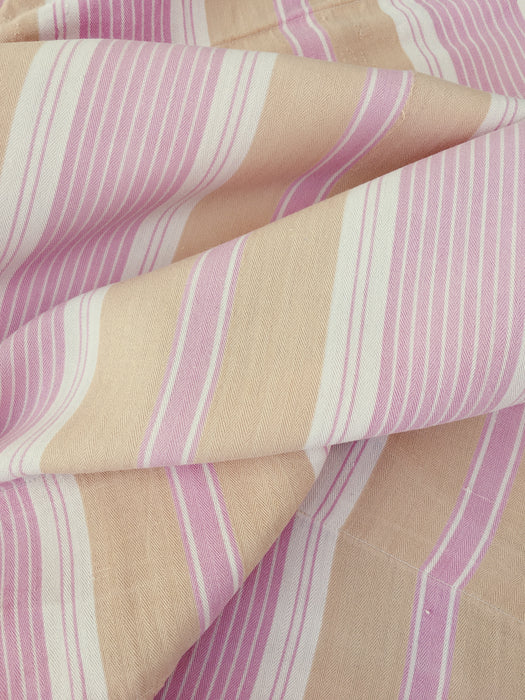  Pink and beige striped ticking. Spain c.1900 - 54×195 cm