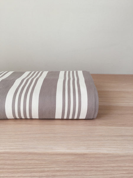 Grey and white striped ticking. Spain c.1900 - Lot of 2 pieces