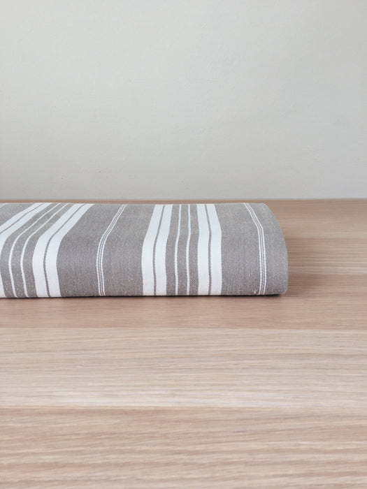 Grey and white striped ticking. Spain c.1900 - Lot of 4 pieces