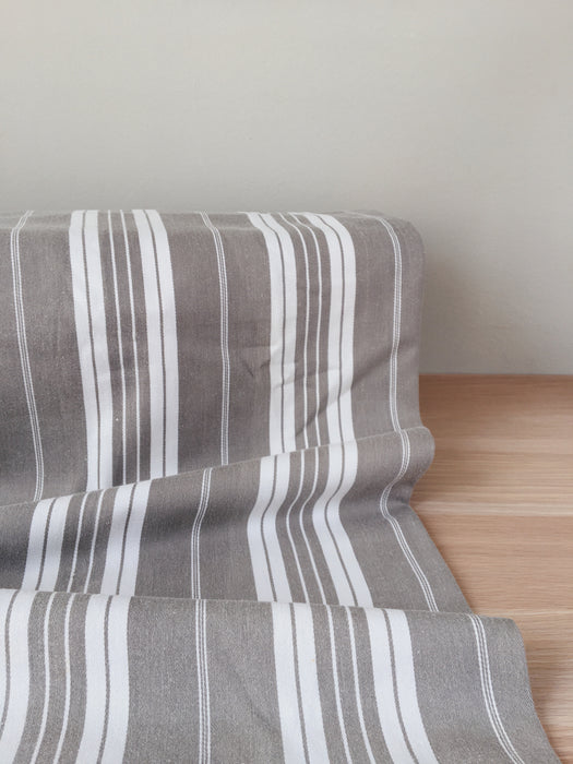 Grey and white striped ticking. Spain c.1900 - Lot of 4 pieces