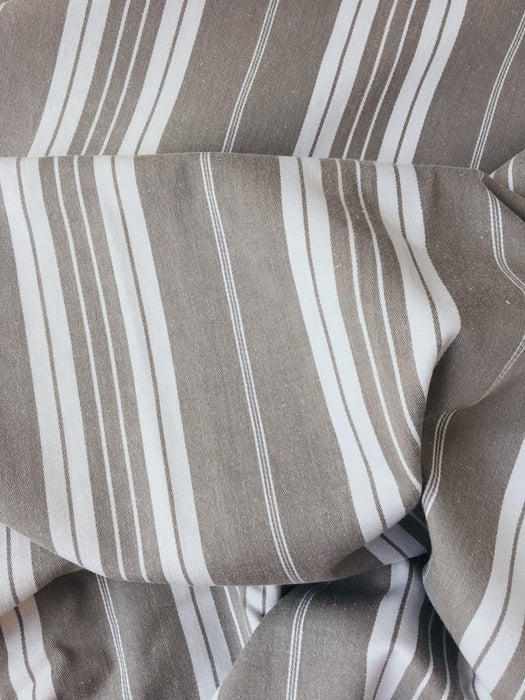 Grey and white striped ticking. Spain c.1900 - Lot of 4 pieces