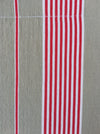 Red and beige striped ticking. Spain c.1900 - Lot of 2 pieces