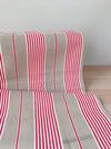 Red and beige striped ticking. Spain c.1900 - Lot of 2 pieces